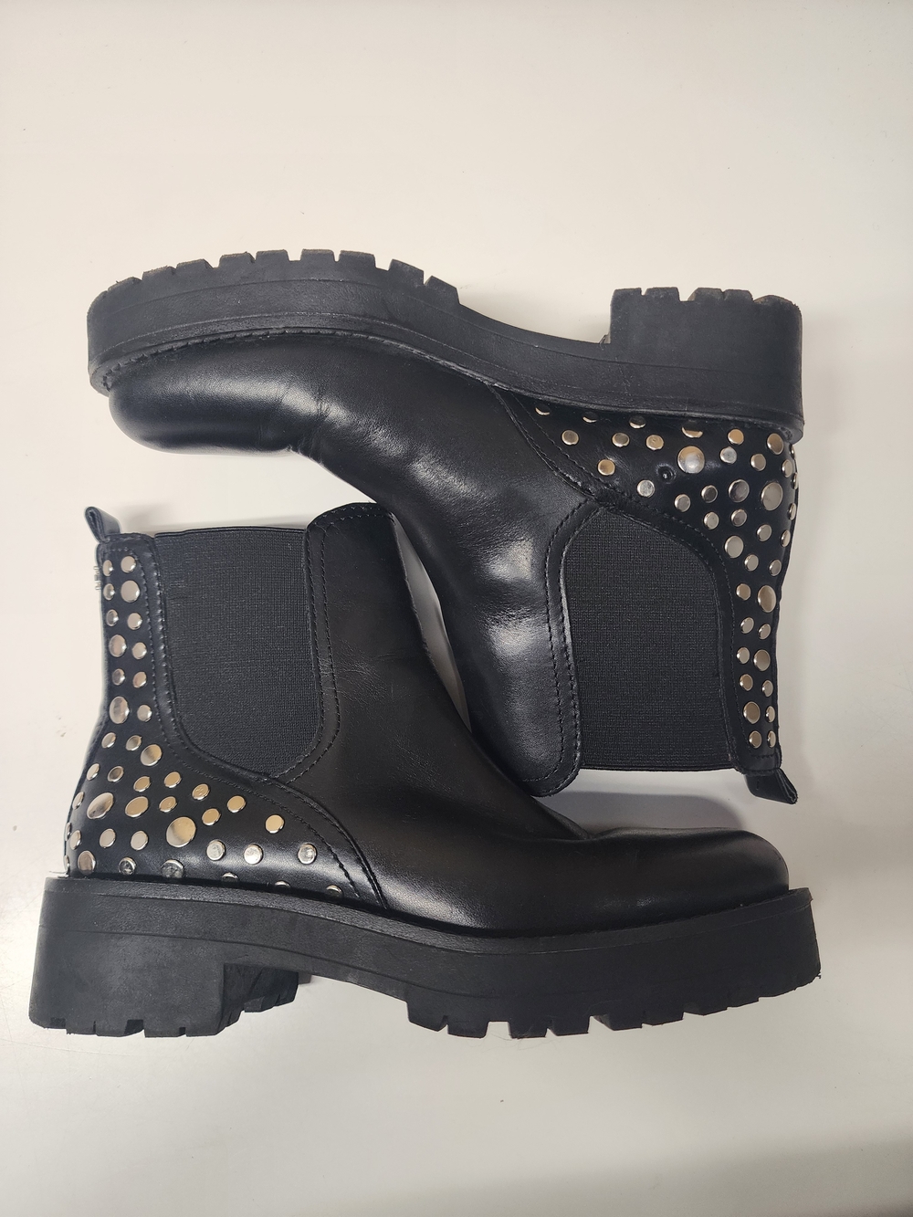 Sam Edelman Black Studded Chelsea Booties
